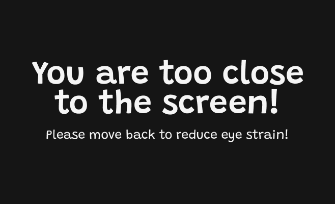 Screenshot of Screen Distance Detector